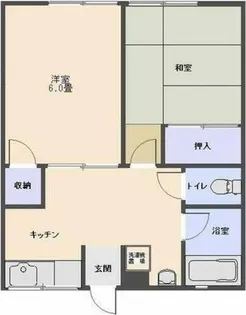 シティハイム岸和【1階】の間取り