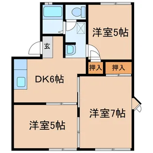 パレスタキザワ【1階】の間取り