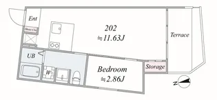 the trias rokakoen【2階】の間取り