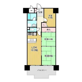 ユニライフ垂水千代が丘【11階】の間取り