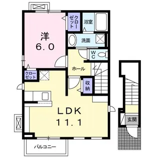 ラブリームーン【2階】の間取り