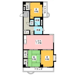 昭和ハイツ【3階】の間取り