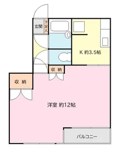 1Kの間取り画像