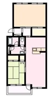 エステートSATO【2階】の間取り