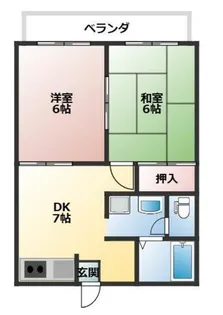 コーポ静【1階】の間取り