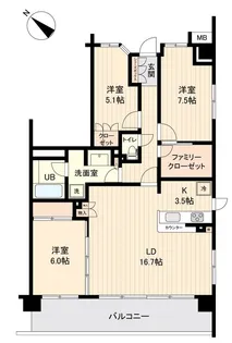 東京都江東区豊洲3【マンション】の間取り
