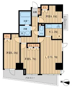 KDXレジデンス千駄木【3階】の間取り