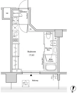 ザ・パークハビオ代々木【4階】の間取り