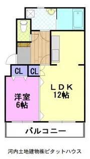 ドリームタウン三和B棟【2階】の間取り