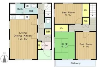 東京都日野市百草【一戸建】の間取り