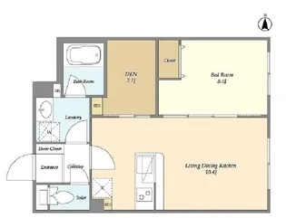 ウェルスクエアイズム下北沢WEST【3階】の間取り