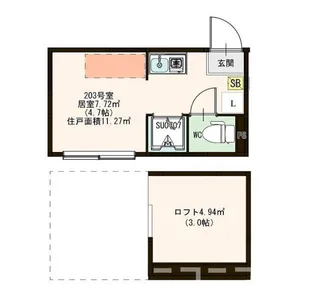 ハーモニーテラス東十条II【2階】の間取り