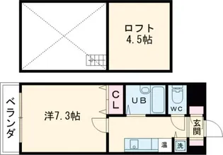 1Kの間取り画像