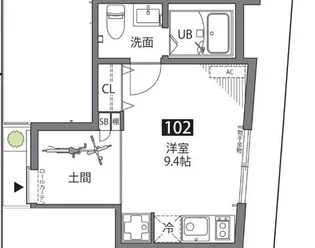 仙川アパートメント【1階】の間取り