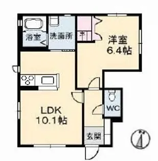 岡山県倉敷市中庄団地【アパート】の間取り