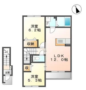 メゾン・ファヴール【2階】の間取り