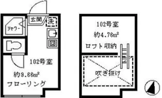 東京都中野区鷺宮3【アパート】の間取り