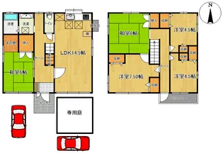 新潟県新潟市中央区近江3【一戸建】の間取り
