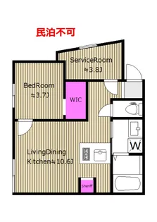 新築 ペット可 NETフリ Lotus NAKANISHINBASHI【3階】の間取り