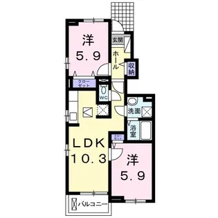 アヴァンツァーレ大倉山【1階】の間取り