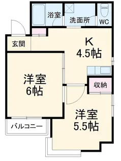 フォルトゥーナ南浦和【2階】の間取り