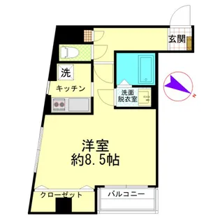 コスモポリタン【6階】の間取り