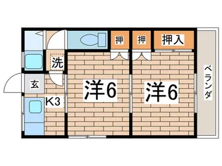 グリ-ンコ-ポ第二【2階】の間取り