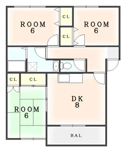 徳島県阿南市日開野町筒路【アパート】の間取り