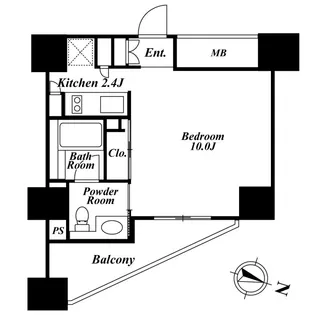 ベルファース目黒【10階】の間取り