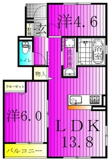 ソフィア おおたかの森 B【1階】の間取り