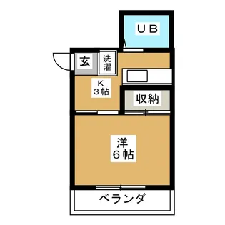 サニーハイツイナバ【2階】の間取り