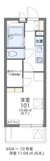 レオパレス沼南7【3階】の間取り