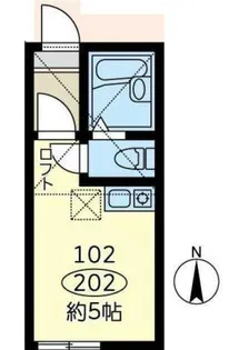神奈川県横浜市金沢区六浦東1【アパート】の間取り