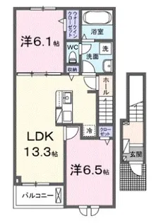 高知県安芸市矢ノ丸4【アパート】の間取り