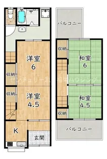 大阪府大阪市鶴見区安田3【一戸建】の間取り