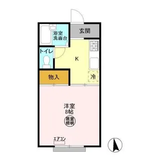 グリーンウッドハイツB【1階】の間取り