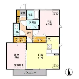 ヴェヌスト B【1階】の間取り