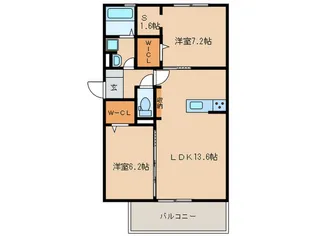 リヴェール【3階】の間取り