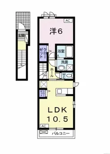 ウェスト フルール I【2階】の間取り