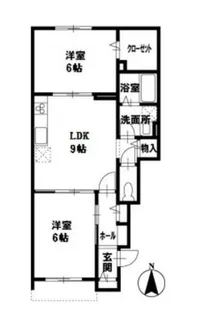コーポアイリス【1階】の間取り