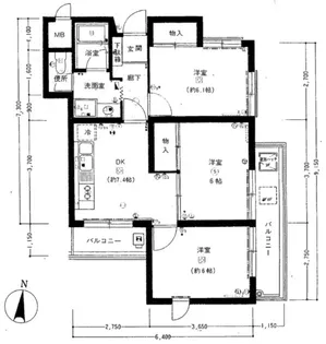 パークハイツ東北沢【4階】の間取り