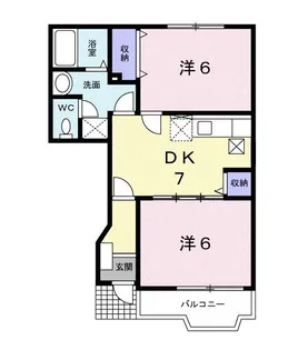 メゾンセシールC【1階】の間取り