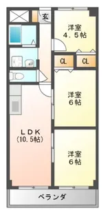 ルミエール藤井寺【6階】の間取り