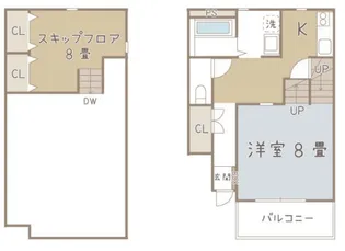 徳島県徳島市川内町上別宮東【アパート】の間取り