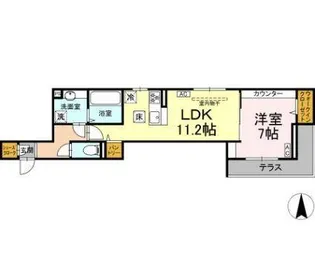 セレスティア開成A・B【3階】の間取り