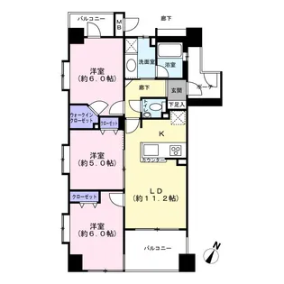 パテラ川崎(020281)【2階】の間取り