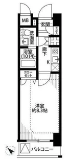 プレール ドゥーク東京EASTIII【5階】の間取り