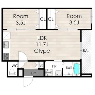 Tio Sereno【1階】の間取り
