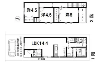 京都府京都市北区紫竹西高縄町【一戸建】の間取り