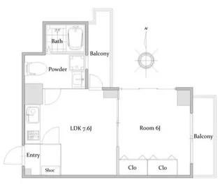 メガロン御殿山【3階】の間取り